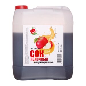 Сок Happy Apple концентрированный яблочный (1,0-1,5%без сахара, 5 л, 5000 г
