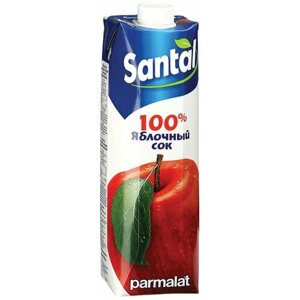 Сок SANTAL (Сантал) яблочный 1 л для детского питания тетра-пак, 3 шт