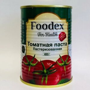 Томатная паста натуральная, Foodex, 400 грамм