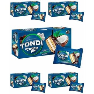 Tondi, choco Pie кокосовый,5 шт по 180 г