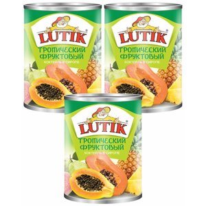 Тропический фруктовый коктейль Lutik, 3100 мл. 3 шт