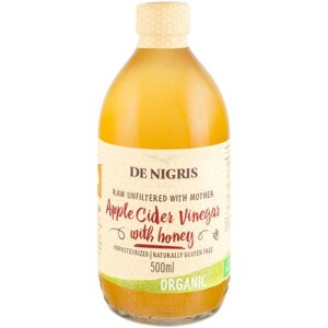 Уксус De Nigris Organic яблочный с медом нефильтрованный, 500 мл, Италия