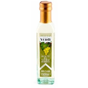 Уксус винный белый CASA VERDI, кислотность 6%ARETINO, 0,25 л (ст/бут)