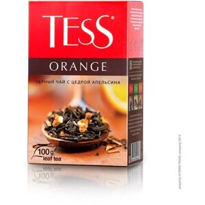 Упаковка 15 штук Чай Tess Orange черный 100г
