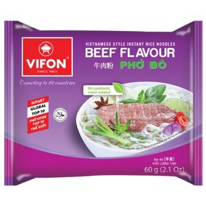 Vifon Лапша рисовая PHO BO со вкусом говядины, 60 г