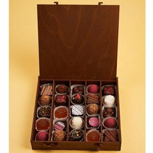 VIP набор La Princesse Choco конфеты ручной работы в деревянной коробке, 25 шт, 340 г