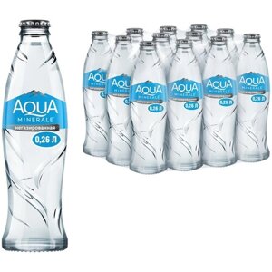 Вода питьевая Аква Минерале негазированная, стекло, 12 шт. по 0.26 л