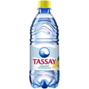 Вода питьевая TASSAY со вкусом лимона негазированная, ПЭТ, лимон, 12 шт. по 0.5 л