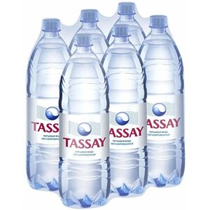 Вода питьевая TASSAY (Тассай), негазированная, 1.5 л х 6 шт, ПЭТ