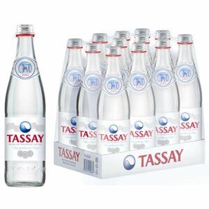 Вода TASSAY негазированная стекло 0,5 12шт/уп