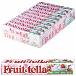 Жевательная конфета FRUITTELLA (Фруттелла) Клубничный йогурт", 41 г, 86785, 42 шт.