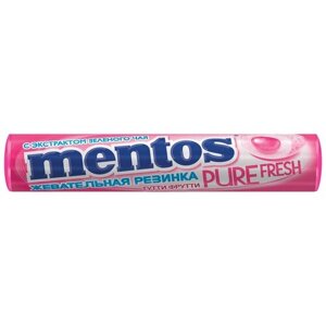 Жевательная резинка MENTOS Pure Fresh (Ментос) Ролл Тутти-Фрутти", 15,5 г, 87546, 48 шт.