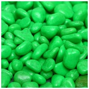 Грунт декоративный, флуоресцентный, зеленый, фр 5-10 мм, 350 г