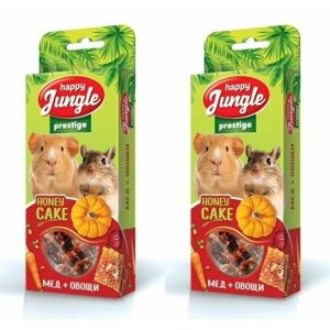 Happy Jungle Лакомство для грызунов Prestige Корзинки мед+овощи, 3 шт в уп, 2 уп
