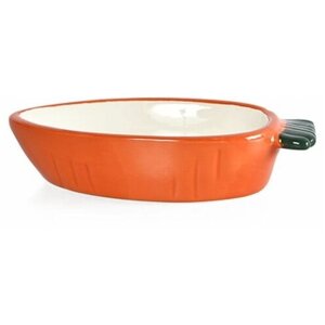 HOMEPET 75 мл 8,5 см х 8,5 см х 2,5 см миска для мелких грызунов морковка керамическая