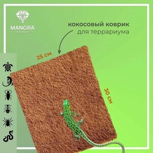 Кокосовый коврик MANGRA exotic для террариума, для рептилий, 25*30 см