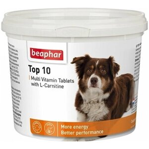 Кормовая добавка Beaphar Top 10 Multi Vitamin с L-карнитином для собак , 750 таб.