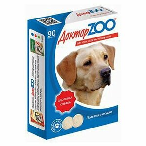 Кормовая добавка Доктор ZOO для собак Здоровая собака с морскими водорослями , 90 таб. х 3 уп.