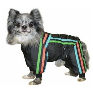 КУЗеР комбинезон демисезонный "Спринт" на подкладке для породы шпиц р. 25 для мальчика, одежда для собак дождевик для мелких и средних пород
