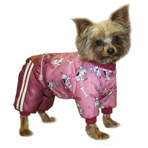 КУЗеР комбинезон для собак мелких и средних пород демисезонный "Куртка -брюки" , дождевик на подкладке , одежда для полных собак для девочки р 27L