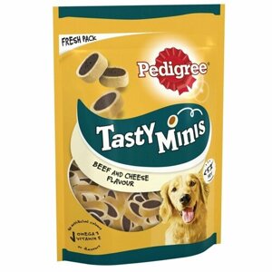 Лакомство для взрослых собак Pedigree Tasty Minis, ароматные кусочки с говядиной,4шт по 130г)
