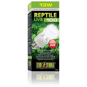 Лампа лампа галогенная Exo Terra Reptile UVB100 (Repti Glo 5.0 Compact) (PT2186) , 13 Вт