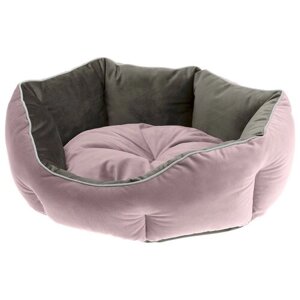 Лежак для собак и кошек Ferplast Queen 45 44х40х16 см 44 см 40 см круглая розовый/серый 16 см