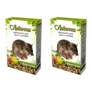 Любимчик Зерносмесь для крыс с фруктами, 400 гр, 2 шт.