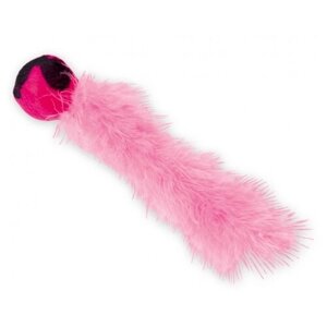 Мячик для кошек Nobby с хвостом (71924), розовый/черный