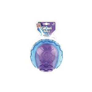 Мячик для собак GiGwi Мяч с пищалкой (75513), синий/фиолетовый, 1шт.
