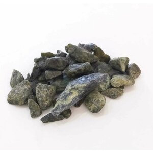 Натуральный природный камень 6 кг, грунт для аквариума и растений, змеевик галтованный 10-20 мм.