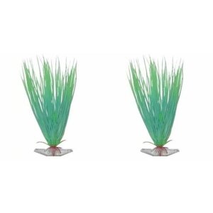 Penn-Plax Растение для аквариума Hairgrass светящееся, сине-зеленое, 27 см, 2 шт