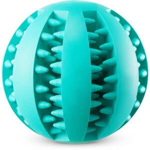 Резиновый мяч для собак 5 см "Пушистая Лапка" игрушка для животных, резиновая игрушка для собак, жевательная игрушка, жевательный мяч цвет: мятный