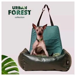 Rurri Лежак для автомобильного сиденья для кошек и собак Urban Forest, 60х60 см