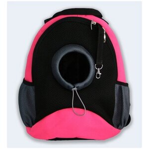 Рюкзак для собак и кошек Melenni Эконом M розовый/черная сетка, 41x38x22, см; Вес: 600 гр.