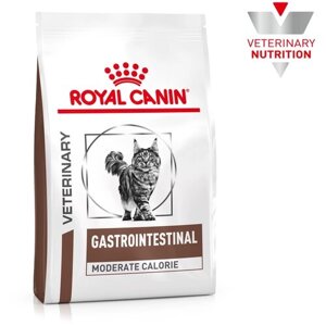 Сухой корм для кошек Royal Canin Gastrointestinal Moderate Calorie, при проблемах с ЖКТ, при чувствительном пищеварении 2 шт. х 400 г