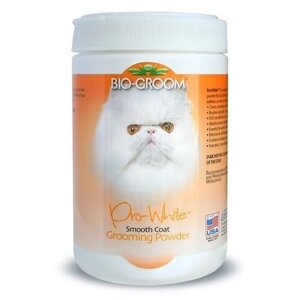 Сухой пудра Bio-Groom Pro White Smooth для кошек и собак с мягкой шерстью , 178 мл , 170 г