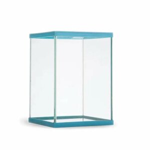 Террариум стеклянный с верхней крышкой MCLANZOO , голубой, 20х20хН27.5см