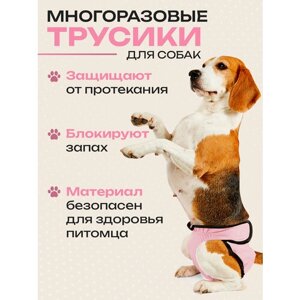 Трусы для собаки во время течки многоразовые XL, подгузники для собак крупных пород впитывающие