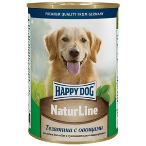 Влажный корм для собак Happy Dog NaturLine, телятина, с овощами 1 уп. х 1 шт. х 410 г
