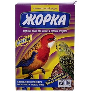Жорка Для мелких и средних попугаев с фруктами (коробка), 0,5 кг