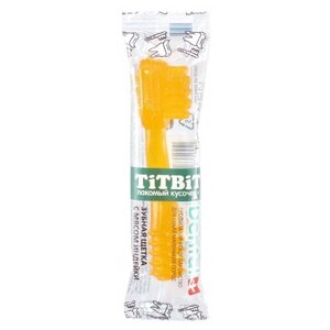 Зубная щетка TitBit Дентал+ с мясом индейки для собак маленьких пород, 35 шт.