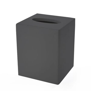 3SC Mood Black Контейнер для бумажных салфеток, 12х12х14 см, квадратный, настольный, цвет: чёрный матовый (ПО ЗАПРОСУ)