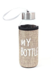Бутылка в чехле джут My bottle/Май ботл (стекло) (300мл)