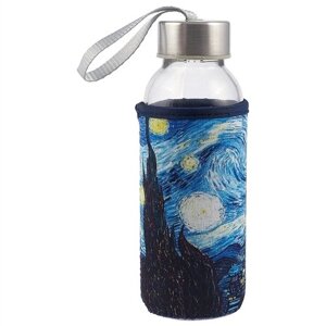 Бутылка в чехле с цветом Винсент Ван Гог Звездная ночь (стекло) (300мл)