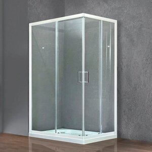 Душевой уголок Royal Bath HPD 95x120 профиль белый стекло прозрачное