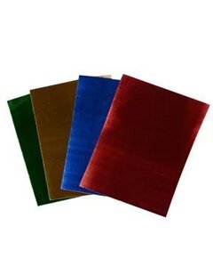 Набор цветного гофрированного фольгированного картона, 4 листа, 4 цвета, А4