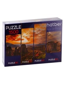 Пазл HATBER Premium 250+500+500+250 элментов 4 картинки в 1 коробке-Закат в горах