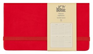 Планинг недат. 64л "Joy Book" очень красный, карманный, иск. кожа 7Б, скругл. углы, тонир. блок, резинка, офсет, ляссе