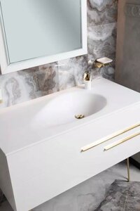 Раковина - столешница Armadi Art NeoArt Corian Drop 110 белый